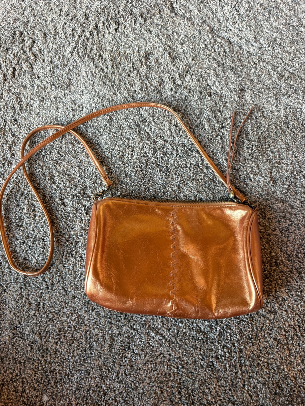 HOBO Leather Crossbody Bag with Whipstitch Detail